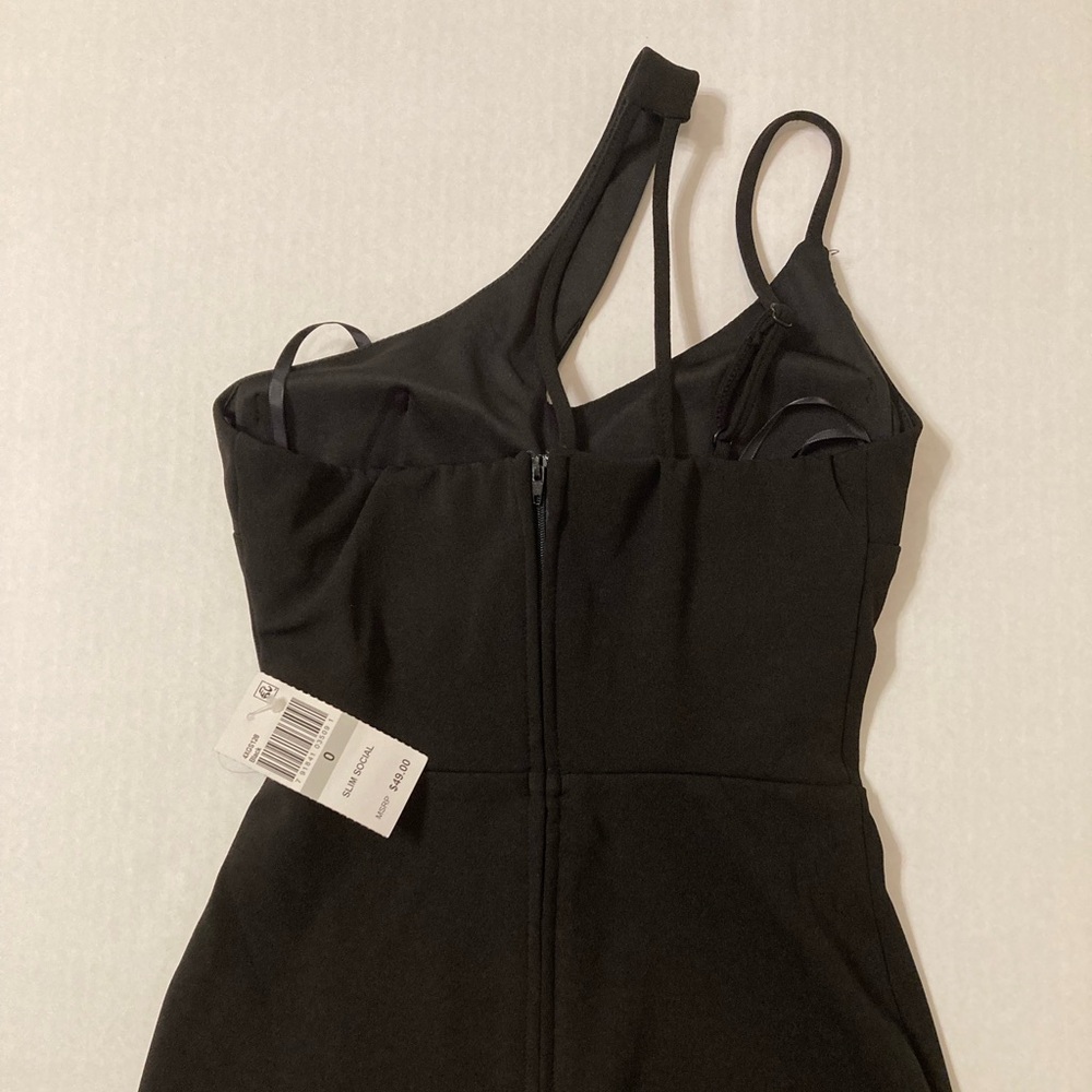 B Darlin | NWT Women’s One Shoulder Cutout Sheath Black Dress - Picture 5 of 8